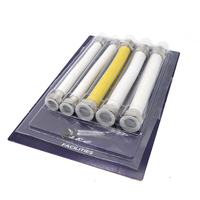 Ensemble de tuyaux flexibles ondulés série 300 en acier inoxydable 5 pièces Kit de connecteur de plomberie soudé pour robinet de chauffe-eau ANSI
