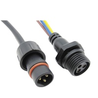 Système de contrôleur de puissance de boîte à lumière LED étanche Connecteur AC M16 3Pin Wire to Panel Connector Male Female Inlike Docking Type