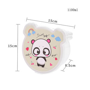 กล่องใส่อาหารรูปหมีแบบใส ทำจากพลาสติก PP สำหรับใส่คัพ<span class=keywords><strong>เค้ก</strong></span> สลัด อาหารกลางวัน <span class=keywords><strong>พ</strong></span>ร้อมฝาปิด ใช้กับ<span class=keywords><strong>ไมโครเวฟ</strong></span>ได้  สามารถปรับแต่งฉลากด้านในได้ - Product Image 1