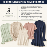 Kardigan Rajut Kabel Kustom Grosir untuk Wanita, Lengan Panjang, Kancing Kayu, Detail Rib, Kerah Bulat Vintage, Atasan Sweater Pullover