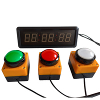 Grand 6CM Bouton LED Compte à Rebours Horloge Chronomètre Réinitialisation Numérique Minuterie Zéro Télécommande pour École Rush Réponse & Jeu de Compétition