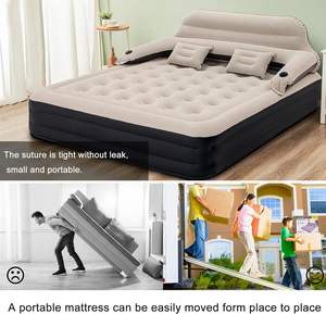 <strong>Self</strong> <strong>Inflating</strong> Air Mattresses with Headboard Pillows Inflatable Camping Air Mattress <strong>Airbed</strong> with Built-in Electric Pump - Product Image 4