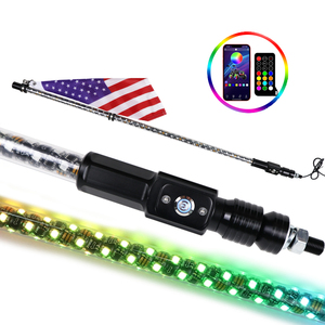 Nuova luce a frusta con interruttore a Led Antenna a spirale caccia fuori strada avvertimento LED frusta luce per RZR Can Am Polaris UTV ATV - Product Image 1