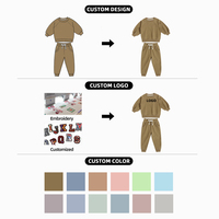 Ensembles de vêtements pour bébés et enfants, design personnalisé, hiver, filles et garçons, col rond, survêtement, tenue décontractée, athlétique, jogging