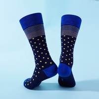 Chaussettes habillées en modal tricotées prêtes à l'emploi pour hommes, lot de 5 paires de chaussettes décontractées à motifs pour affaires, ensemble cadeau en gros