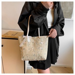 กระเป๋าผ้าทอแบบพกพาขนาดใหญ่ - Product Image 1