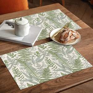 Napperons aquarelle feuilles d'eucalyptus vert pour <span class=keywords><strong>tapis</strong></span> de Table de cuisine et tampons ensemble de Table à manger - Product Image 3