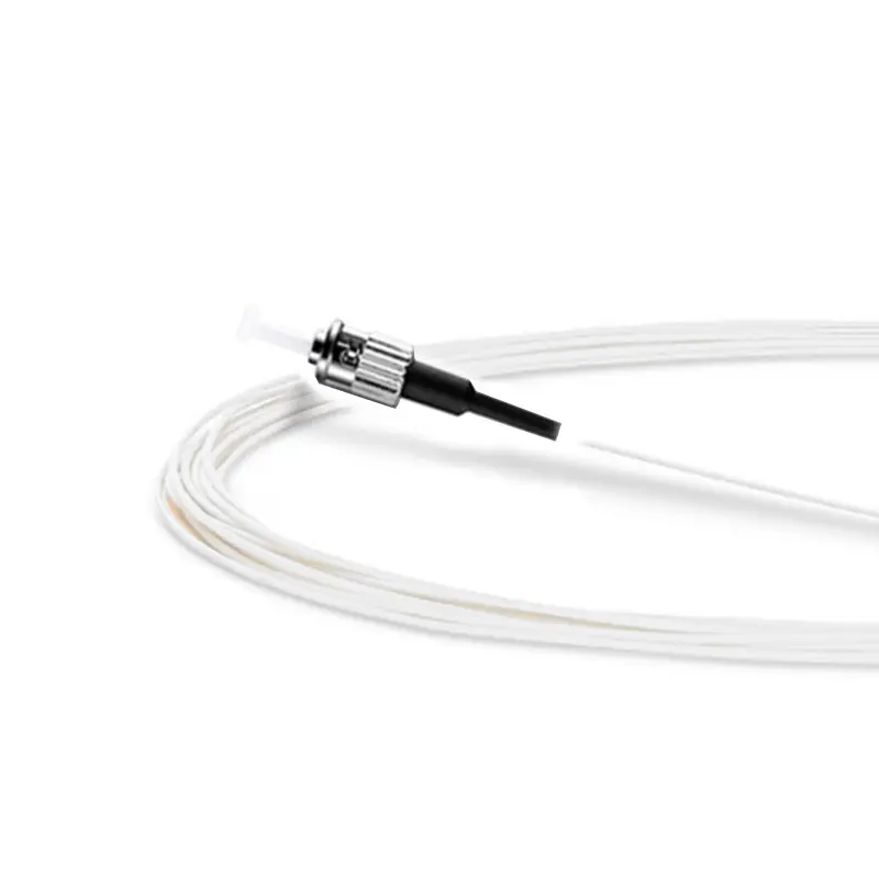 ST/UPC beyaz pigtail kablosu tek mod 9/125 1 çekirdek 1.5m pigtail 0.9mm LSZH pigtail