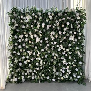 HI-FW120ดอกไม้ประดิษฐ์ฉากหลังผนัง3D 5D ดอกไม้ม้วนผนัง8FT X แผง8FT สำหรับตกแต่งงานแต่งงาน - Product Image 1