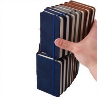Carnet en cuir imperméable A7 avec logo personnalisé, mini-agenda portable, 100 feuilles épaissies, reliure collée sans fil