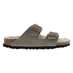 Sandalias Birkenstock Arizona Narrow Unisex, Color Gris Polvo del Desierto, Forradas en Gamuza Sintética, con Suela de Corcho - Product Image 1