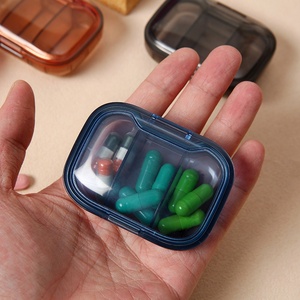 Portatile 3 griglie in alluminio portapillole piccoli PP plastica Organizer quadrato da viaggio <span class=keywords><strong>contenitore</strong></span> <span class=keywords><strong>per</strong></span> uso domestico esterno - Product Image 4