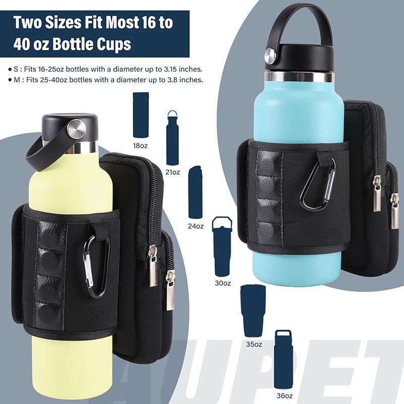 Bolsa Magnética De Gimnasio - Con Portabotellas Y Compartimentos - Color Negro Moderno