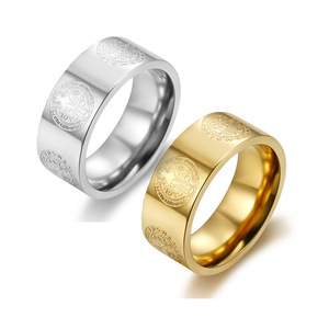 YK 8mm St Benedict exorcismo anillo de acero inoxidable católico romano Cruz demonio protección fantasma cazador joyería - Product Image 1