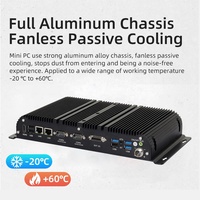 Mini Ordenador Industrial In-t-el I5 1235U, 2 COM RS232/485, 10 GPIO, 2 HDMI, 2 LAN, Entrada de CC de 9-36 V, Compatible con Win 11/10 Pro, PC sin Ventilador