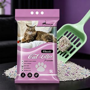 Fabricant OEM ODM – Litière pour chat en bentonite durable, forte agglomération, 99 % sans poussière, non parfumée, pour chats - Product Image 1