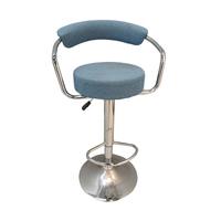 Ensemble de tabourets de bar modernes ST-8128, hauteur réglable, pivotants en tissu avec base en métal pour salle à manger, bar à domicile, hôtels - Mobilier de bar