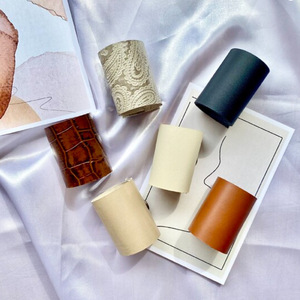 Élastiques à cheveux en cuir de style japonais et coréen, chic et délicat à la française, minimaliste et discret. - Product Image 4