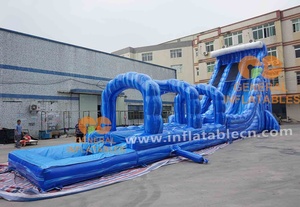 27ft 상업적인 <span class=keywords><strong>2</strong></span> 차선 팽창식 waterslides 상업적인 물 미끄럼 팽창식 n 활주 물 수영장 되bounce 집 - Product Image 3