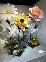Ensemble de fleurs de lotus en soie et fer forgé haut de gamme personnalisé pour les mariages et les événements de décoration intérieure