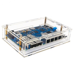 Carcasa acrílica Banana Pi R4, placa de desarrollo BPI-R4, carcasa protectora para enrutador de código abierto, se puede instalar disipador de calor - Product Image 1