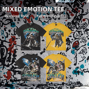 Camiseta de manga corta para hombre con estampado de astronauta espacial Emotion Underground, estilo urbano, corte regular, cuello redondo, algodón jersey - Product Image 2