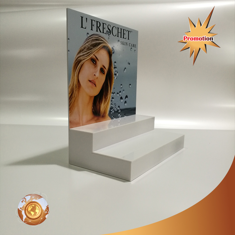 Körperpflege produkt Tester Display Plexiglas Parfüm POP Counter Display Stand Schwarz Acryl Kosmetik Glorifier Unit