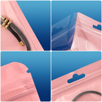 Sac en plastique à fermeture éclair auto-scellante de grande taille, coloré, type macaron, avec encoche de déchirure pour aliments, cadeaux, porte-clés, bracelets