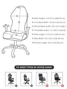 Housses de <span class=keywords><strong>chaise</strong></span> de jeu avec <span class=keywords><strong>accoudoir</strong></span> Protecteur de <span class=keywords><strong>chaise</strong></span> d'ordinateur de bureau <span class=keywords><strong>Housse</strong></span> de siège de salle à manger anti-salissure <span class=keywords><strong>Housse</strong></span> de siège extensible pour la maison - Product Image 6