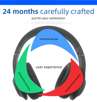 Pollini-auriculares inalámbricos H3S, por Bluetooth, 40H de tiempo de reproducción, plegables, por encima de la oreja, con micrófono
