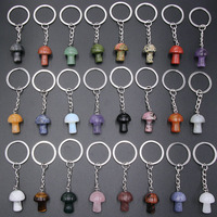 Porte-clés à breloques en cristal naturel, bijoux en pierre, pépites, porte-clés, cristaux de guérison, vente en gros