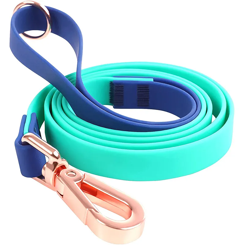 jacquard web Wholesales Durable Heavy Duty Waterproof Custom PVC Nylon Coated Webbing Dog Collar Leash with 20ft 30ft 50ft