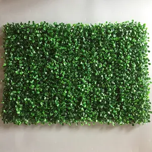 Siepe di bosso della parete della pianta artificiale verde decorativa all'ingrosso per la parete esterna verde 40*60cm milano grass