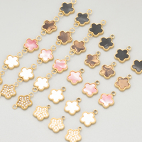 MI85 Lot de 4 Breloques DIY en Acier Inoxydable 316L de Haute Qualité, Étanche, avec Zircons et Résine pour la Fabrication de Bijoux