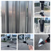 Structure de chapiteau robuste en stock 10*15 pieds, cadre en aluminium de 40 mm, auvent de salon professionnel, pieds réglables, auvent d'exposition pour extérieur