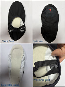 Nuevas Zapatillas de Ballet de Lona para Niñas, Forro de Algodón, Suela Partida, para Actuaciones en Escenario y Clases de Danza - Product Image 2