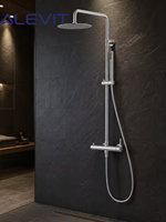 Colonne de douche murale moderne avec approbation OEM Watermark, ensemble de douche à effet pluie avec entrée d'eau pour salle de bain d'appartement