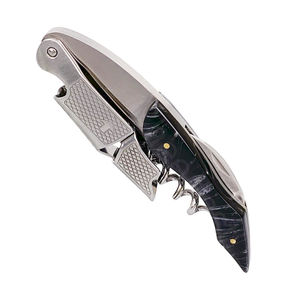 Pretty-abridor de botellas de vino 3 en 1, con mango de resina negra, tornillo de corcho con mango - Product Image 2