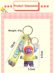 Karikatür parlak peluş oyuncak anahtarlık dikiş sevimli araba şeklinde anahtarlık daire şeklinde heykelcik yaratıcı öğrenci sırt çantası aksesuar - Product Image 5