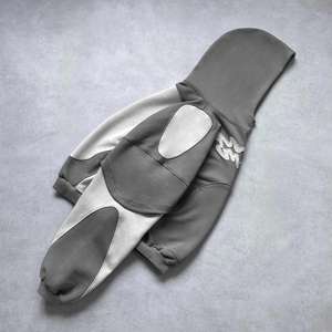 Yingling personnalisé recadrée sweats à capuche 500Gsm poids lourd 3D patchs de broderie coton couleur-blocage conception pour hommes - Product Image 6