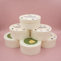 Boîte à dessert ronde jetable en bois de peuplier, conteneur alimentaire en bois de qualité alimentaire pour gâteaux et pâtisseries à emporter, vente en gros
