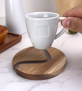Acacia Wood <b>Resin</b> Hexagon Eco-Friendly Coaster Creative River Epoxy Wooden Cup Mat Heat Insulation Pad Coffee Tea Cup <b>Table</b> - Product Image 4