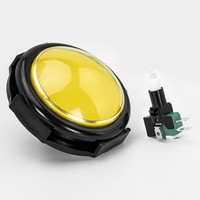 Bouton poussoir d'arcade lumineux LED 12V de 100 mm, bouton rond convexe de grande taille pour machine d'arcade