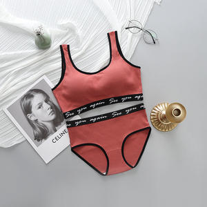 <span class=keywords><strong>Conjunto</strong></span> de <span class=keywords><strong>Ropa</strong></span> <span class=keywords><strong>Interior</strong></span> y Sujetador Deportivo para Mujer, Estilo Chaleco Sin Costuras, con Push-Up, Sin Varillas, con Letras en la Cintura, para Yoga, Novedad de 2022 - Product Image 4