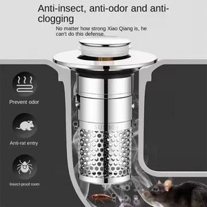 Bonde de vidange 3-en-1 en acier inoxydable pour évier de cuisine, baignoire et lavabo, avec filtre attrape-cheveux jetable pour drain de douche - Product Image 5