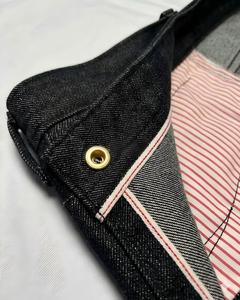 Jean en denim japonais original à bords bruts, coupe droite ample et décontractée, style vintage, avec boucle arrière personnalisée pour homme - Product Image 4