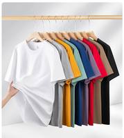 Camiseta Básica de Algodón 100% de 230 g/m², Cuello Redondo Personalizado, Manga Corta, Estampado en Serigrafía, Tallas Completas para Hombre