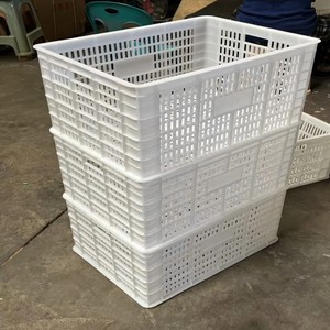 Caisses en plastique auto-produites 380x300x110mm, boîte de manutention anti-humidité pour légumes et fruits, livraison express - Product Image 1