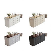 Meuble îlot de dressing de style français, luxe léger, double face, en bois massif, avec rangement pour bijoux, pour chambre moderne et épurée