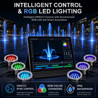 Fontaine à jet sec moderne à LED laser RGB programmable, étanche IP68, directement de l'usine, pour projets de paysagisme de plazas et de complexes hôteliers